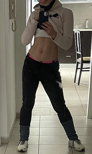 After run mirror selfie