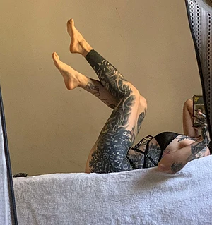 I'm going to brush my feet against your pants.