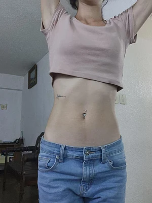 My abdomen is thin